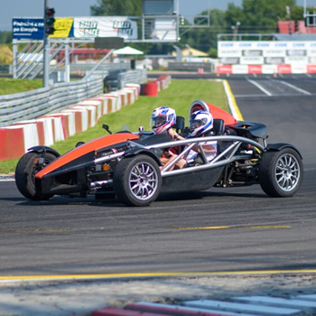Driving behind the wheel of Ariel Atom on the track (1 lap)